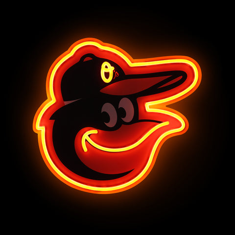 Baltimore Orioles 15" Neon Light Up Team Logo Sign