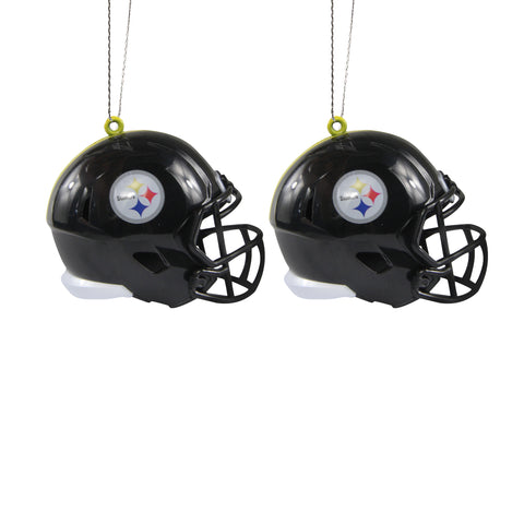 Pittsburgh Steelers 2 Pack Plastic Helmet Ornament