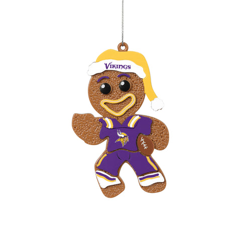 Minnesota Vikings Gingerbread Man in Uniform Ornament