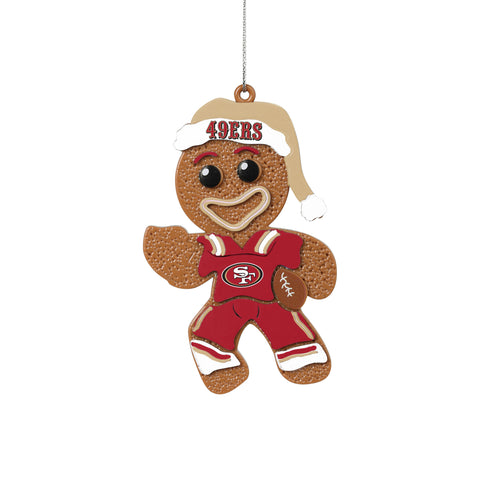 San Francisco 49ers Gingerbread Man in Uniform Ornament