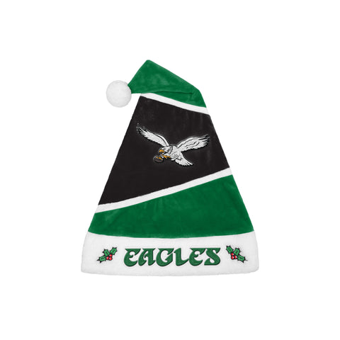 Philadelphia Eagles Retro Kelly Green 2025 Embroidered Santa Hat