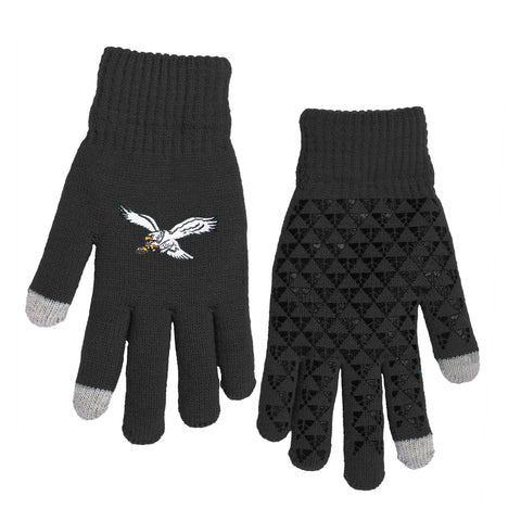 Philadelphia Eagles Retro Knit Gloves with Silicone Grippers