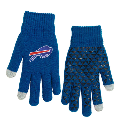 Buffalo Bills Knit Gloves with Silicone Grippers
