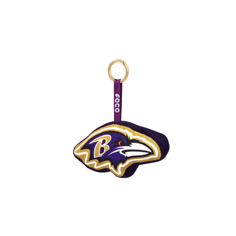 Baltimore Ravens 6" Plush Team Logo Backpack Clip Keychain