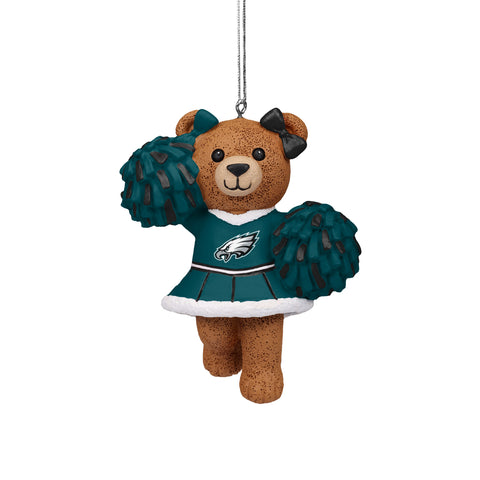 Philadelphia Eagles Resin Cheerleader Bear Ornament