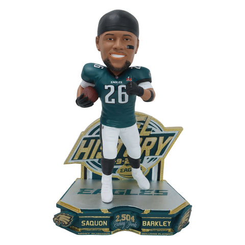 Saquon Barkley Philadelphia Eagles Most Rushing Yards In A Regular & Post Season Bobblehead
