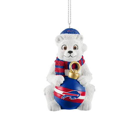 Buffalo Bills Sitting Polar Bear Ornament