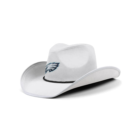 Philadelphia Eagles Rhinestone Cowboys Hat - White