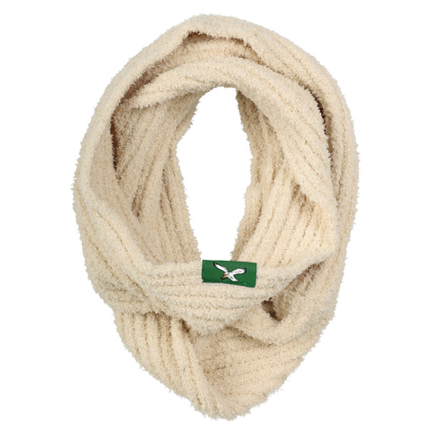 Philadelphia Eagles Retro Cream Fuzzy Infinity Scarf