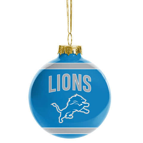 Detroit Lions Glass Ball Ornament