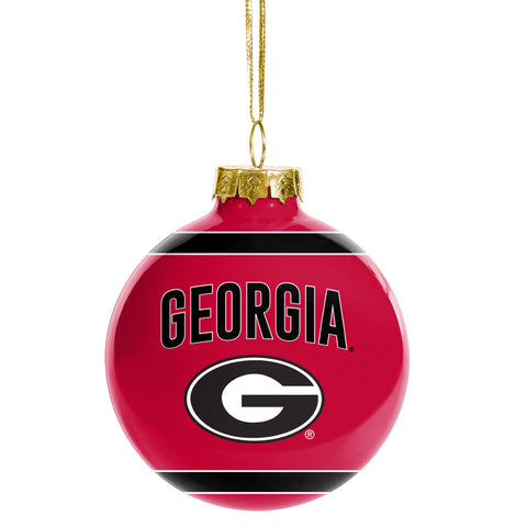 Georgia Bulldogs Glass Ball Ornament