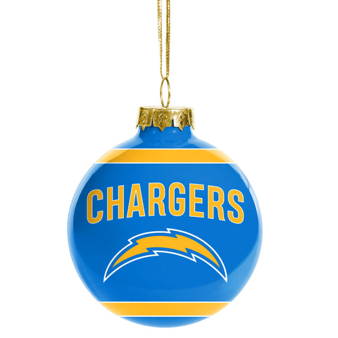 Los Angeles Chargers Glass Ball Ornament