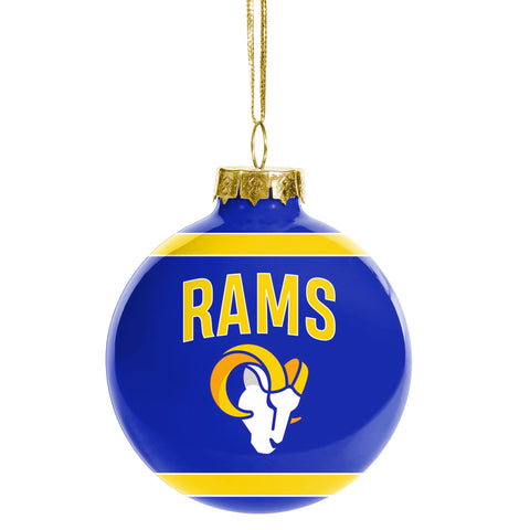 Los Angeles Rams Glass Ball Ornament