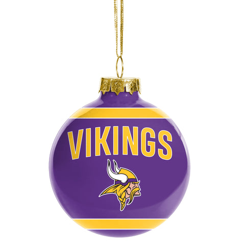 Minnesota Vikings Glass Ball Ornament