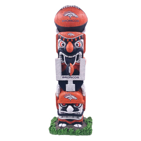 Denver Broncos 16" Tiki Face Totem Pole Figurine