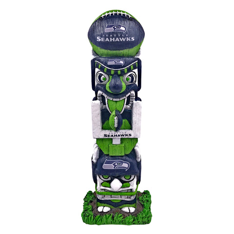 Seattle Seahawks 16" Tiki Face Totem Pole Figurine