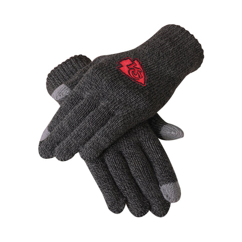 Kansas City Chiefs Charcoal Gray Knit Glove