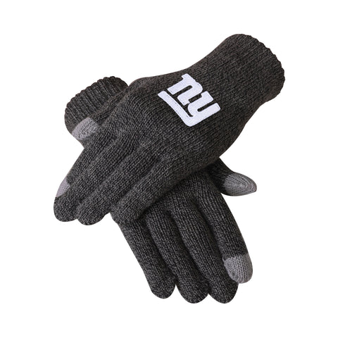 New York Giants Charcoal Gray Knit Glove