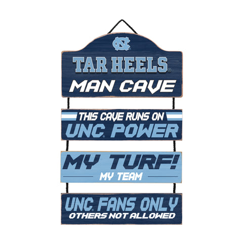 North Carolina Tar Heels Man Cave Dangle Sign