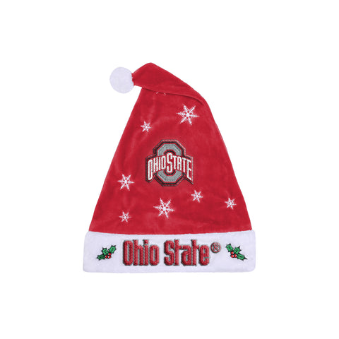 Ohio State Buckeyes Embroidered Santa Hat