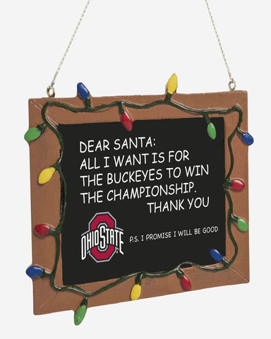 Ohio State Buckeyes Chalkboard Ornament