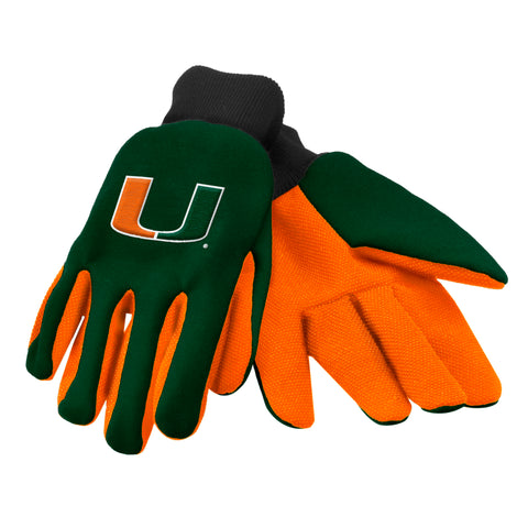 Miami Hurricanes Colored Palm Gloves