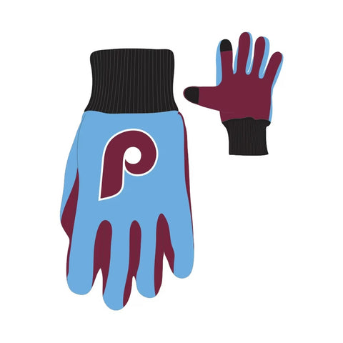 Philadelphia Phillies Retro Color Texting Gloves
