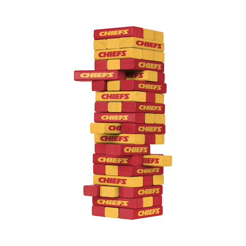 Kansas City Chiefs Jenga Stackable Blocks Game