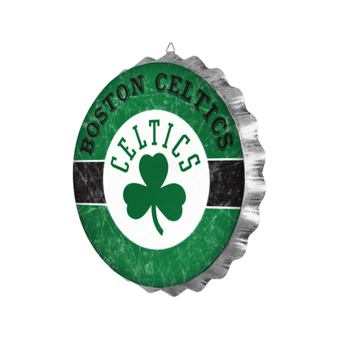 Boston Celtics Metal Distressed Bottle Cap Sign