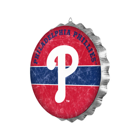 Philadelphia Phillies Metal Distressed Bottle Cap Sign