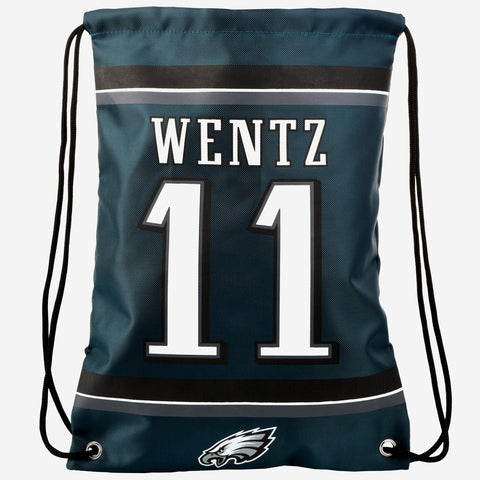 Philadelphia Eagles Carson Wentz Player Print Drawstring