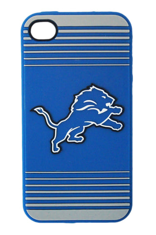 Detroit Lions iPhone 4 Silicone Case with Striped Logo