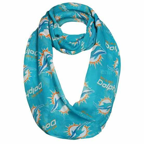 Miami Dolphins Team Logo Infinity Scarf