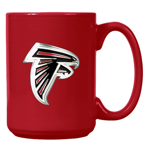 Atlanta Falcons 15oz. Metal Emblem Logo Ceramic Mug