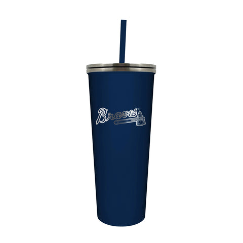 Atlanta Braves 24oz. Skinny Tumbler with Straw