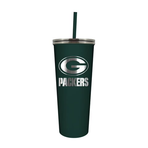 Green Bay Packers 24oz. Skinny Tumbler with Straw
