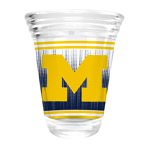 Michigan Wolverines 2oz. Round Party Shot Glass