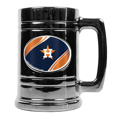 Houston Astros Metallic Chrome Indent Tankard