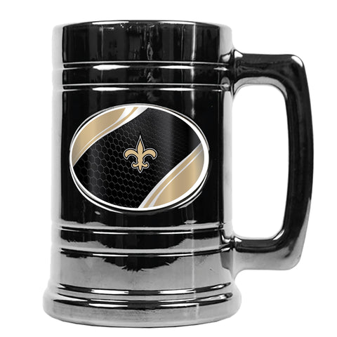 New Orleans Saints Metallic Chrome Indent Tankard