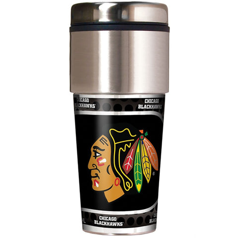 Chicago Blackhawks 16oz Metallic Coffee Travel Mug
