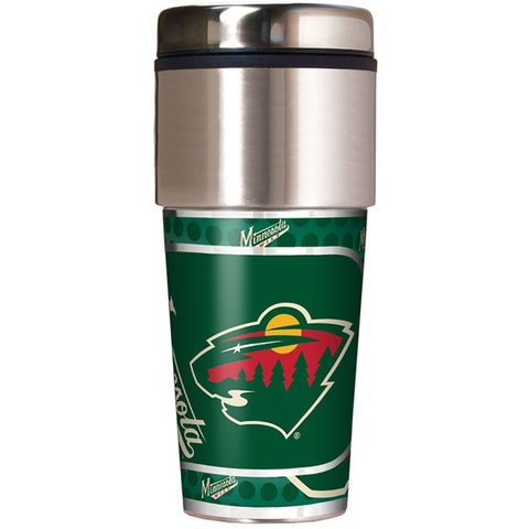 Minnesota Wild 16oz Metallic Coffee Travel Mug