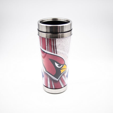 Arizona Cardinals Stainless Steel Tumbler with Clear Insert