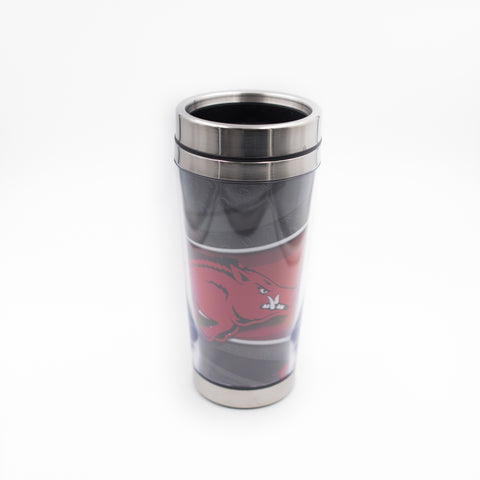 Arkansas Razorbacks Stainless Steel Tumbler with Clear Insert