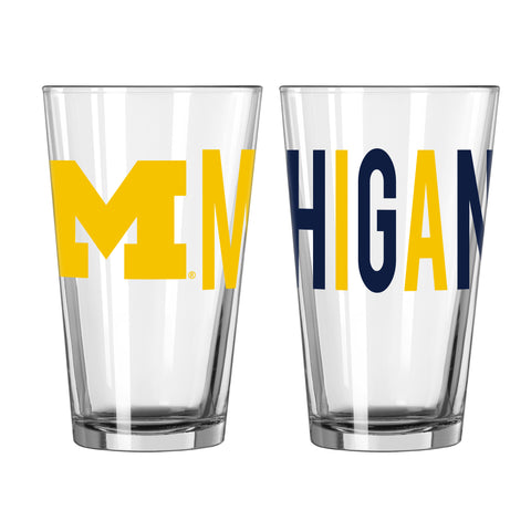 Michigan Wolverines 16oz. Overtime Pint Glass
