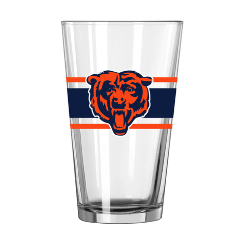 Chicago Bears 16oz. Stripe Pint Glass