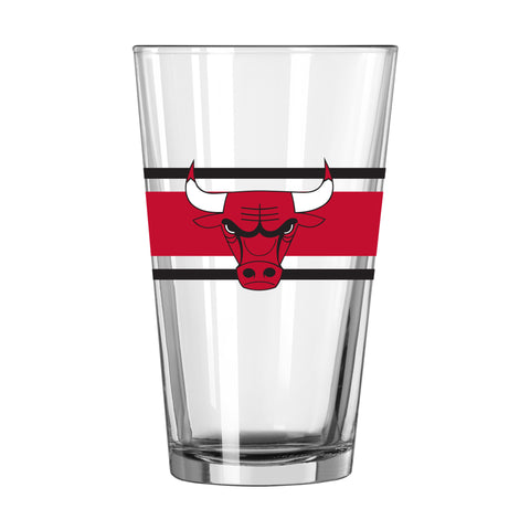 Chicago Bulls 16oz. Stripe Pint Glass