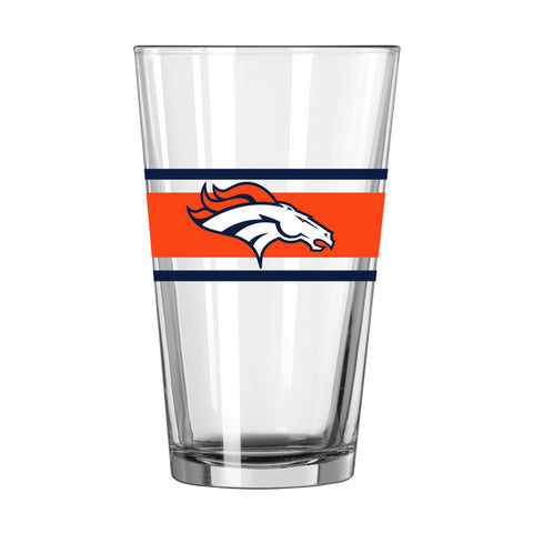 Denver Broncos 16oz. Stripe Pint Glass