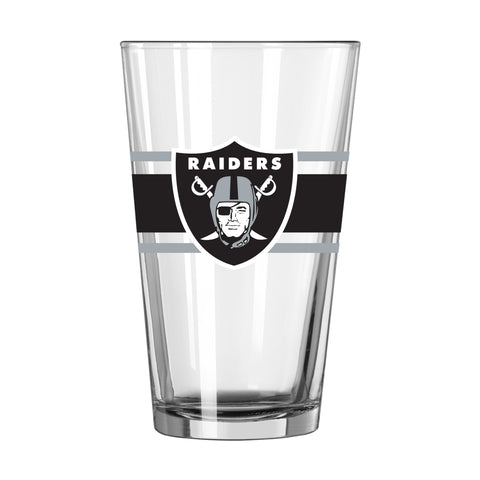 Las Vegas Raiders 16oz. Stripe Pint Glass