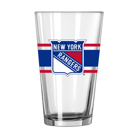 New York Rangers 16oz. Stripe Pint Glass