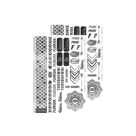 Florida Gators Metallic Body Tattoos